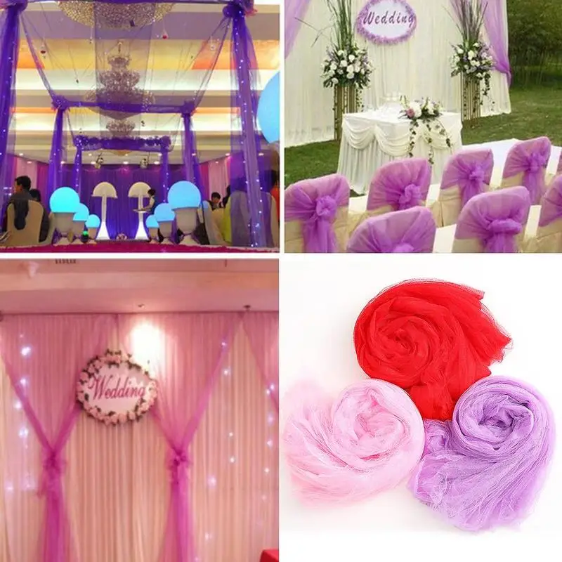 8.5M*1.5M Peach Color Sheer Swag DIY Organza Fabric For Wedding Decoration Backdrop Curtain and Table | Дом и сад
