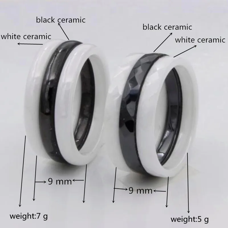 Love Rings For Black And White Ceramic Ring Men Women Engagement Love Rings For Black And White Ceramic Ring Men Women Engagement Promise Wedding Band Gifts Menceramic Jewelry Bague In From