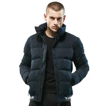 MORUANCLE New Men’s Winter Thick Warm Parkas High Quality Fleeced Lined Thermal Jackets And Coats Stanf Collar Size M-XXXL