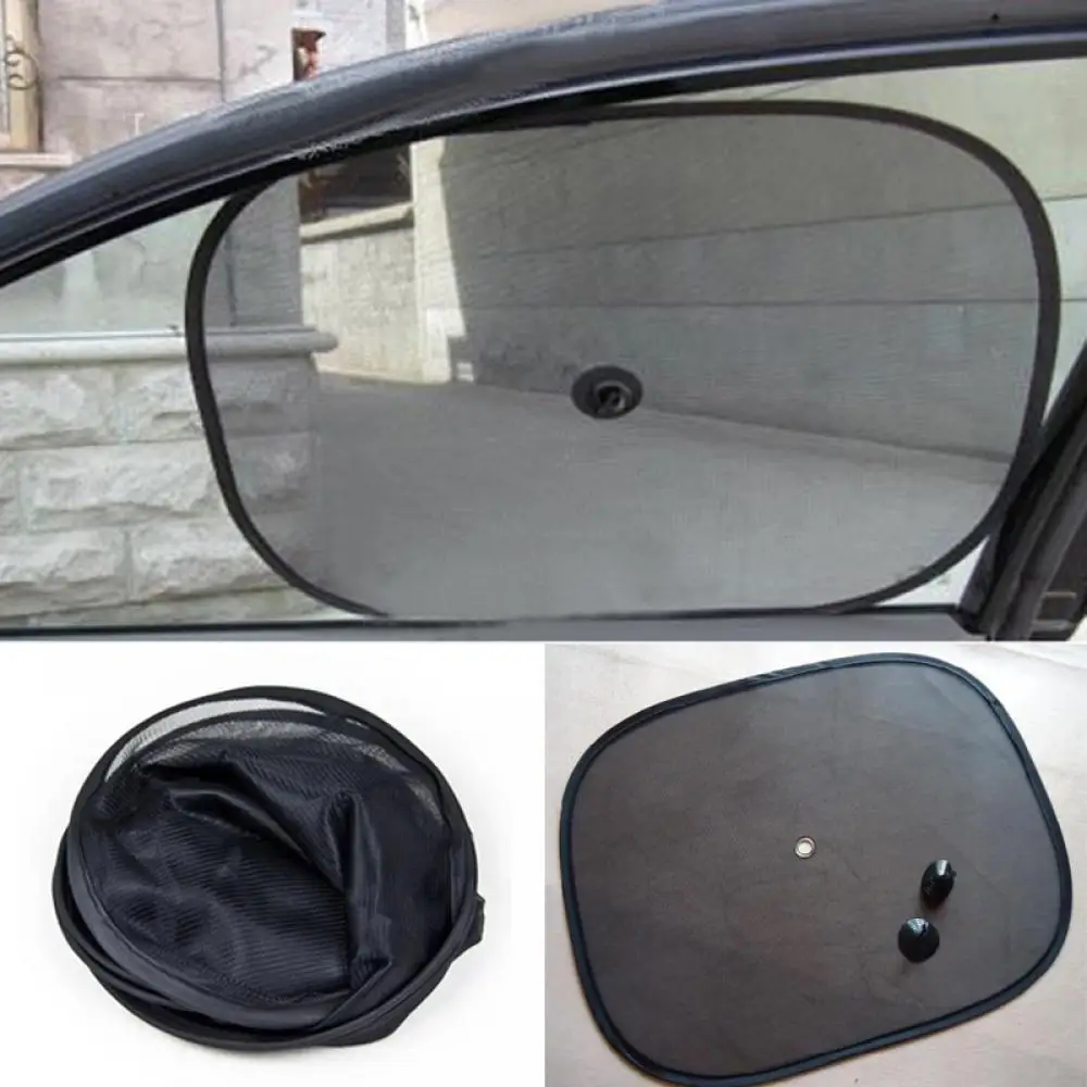 2x Foldable Car Side Window Sun Shade Screen Visor Shield Sunproof Cover
