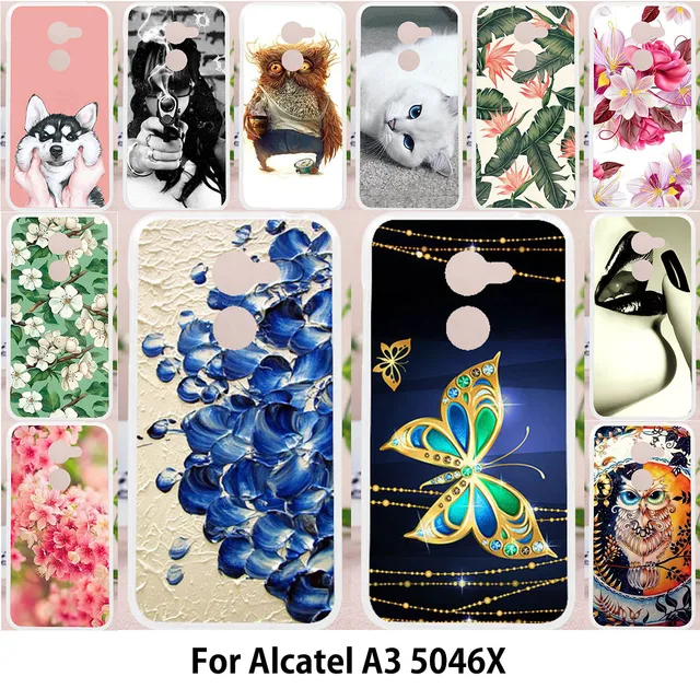 Special Offers TAOYUNXI For Alcatel A3 Case For Alcatel A3 5046 5046D 5046X 5046Y Silicone Patterned Cases Painting Owl Cat Flower Cute Animals