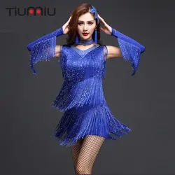 Blingbling латинские танцы платье женщины девушка новый сексуальный бахрома для сальсы/бальные/Танго/ча/Румба/Самба/латинские танцы платье es