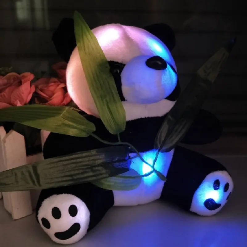 20 см очень милые могут светить или говорить и пой панда плюшевые игрушки прекрасные куклы-панды подарок на день рождения