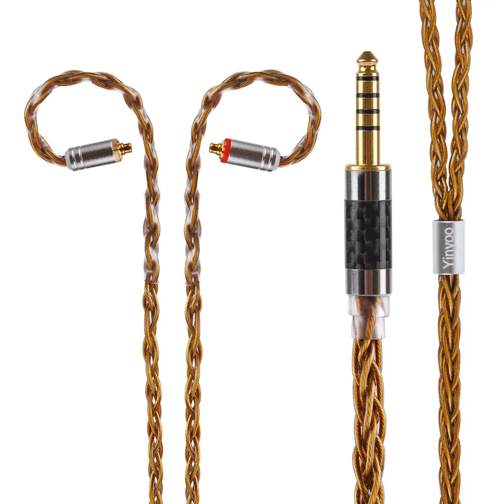 Yinyoo 8 Core Pure Silver Upgraded Cable 2.5/3.5/4