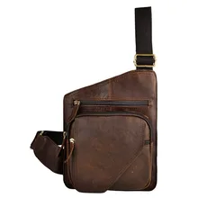 Одежда высшего качества мужской из натуральной кожи Повседневная Сумка-пояс Сумка для ношения на груди, сумка на одно плечо, сумка через плечо сумка рюкзак для мужчин B214