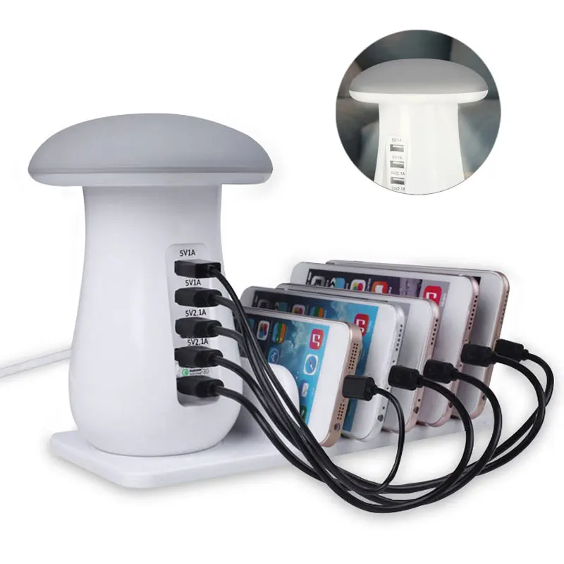 USB зарядная станция со светодиодной подсветкой 6 usb портов|Зарядные устройства| |