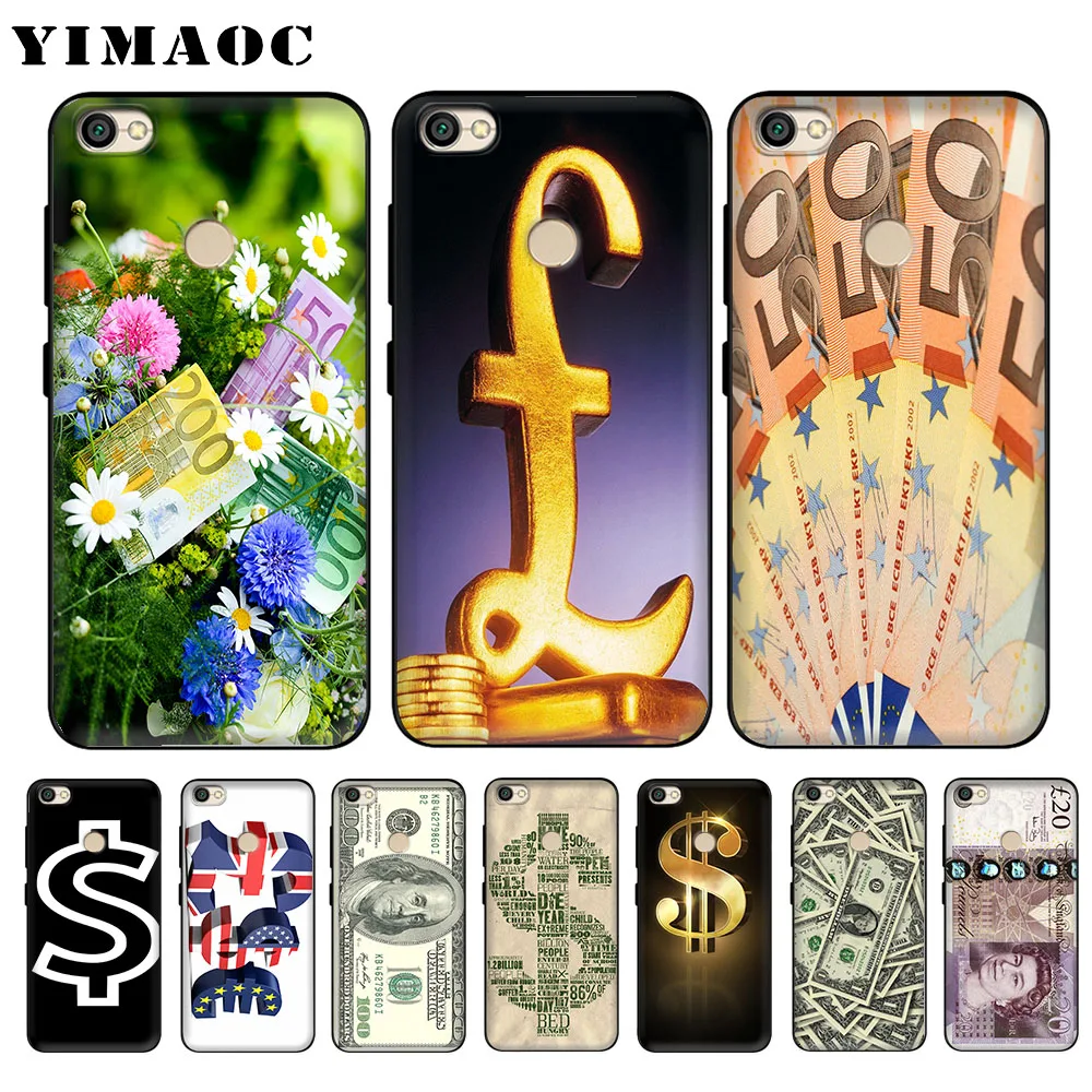 

YIMAOC Dollar GBP euros Soft Case for Xiaomi Redmi 4A Note 4X 5 Plus 5A Pro Prime