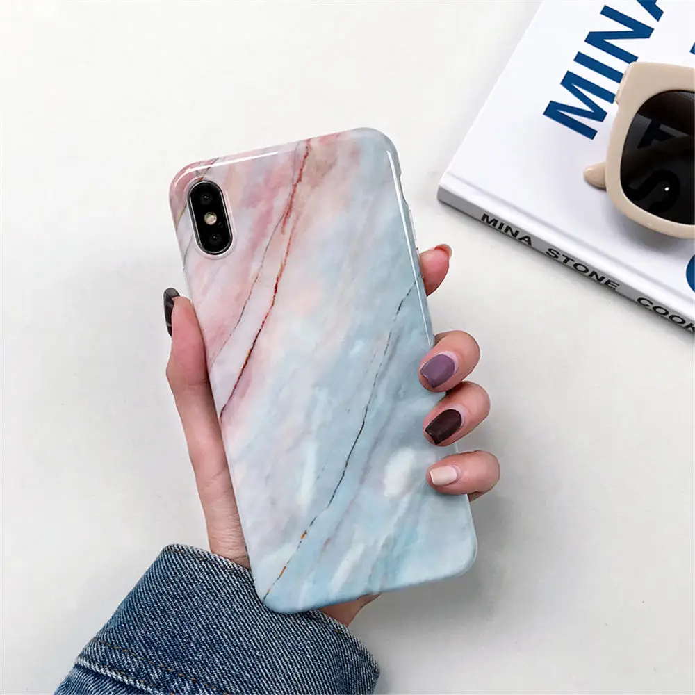 Роскошные Мрамор силиконовый чехол для телефона для Coque iphone XS Max X XR 7 8 6 6 S Plus мягкая Вернуться ТПУ чехол для iphone 8 7 Plus принципиально