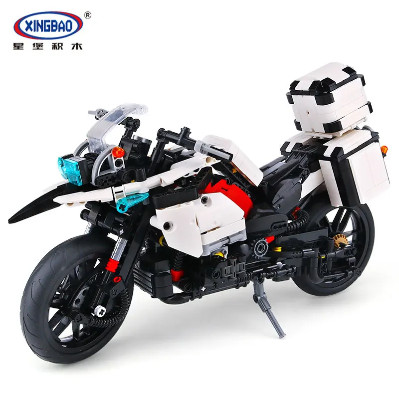

XingBao 03019 Blocks 1075Pcs The Patrol Motorcycle Set Building Blocks Bricks DIY Educational Funny Toy Model Gifts For Children
