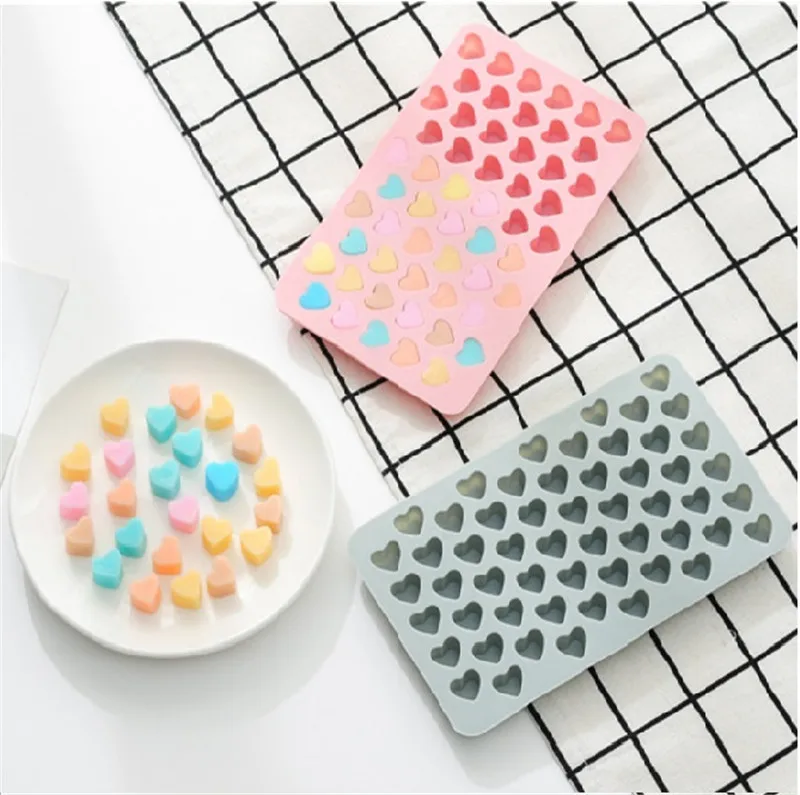 

55 Heart Home Kitchen Cooking Tool Cake Chocolate Cookies Baking Mould Ice Cube Soap Mold Tray Silicone DIY Baking Decorative