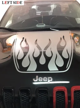 

LEFT SIDE Car Stickers Hood Decal Waterproof Protective Film Engine Hood Stickers Waterproof Sunscreen Car Accessories