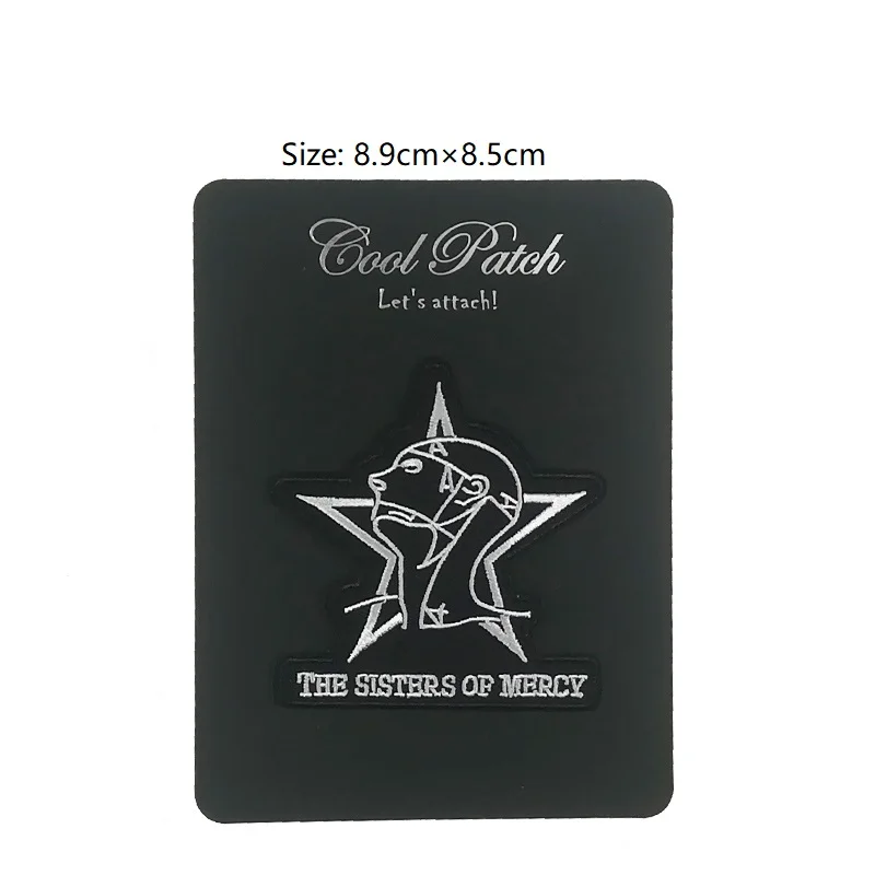 

The Sisters of Mercy Band Patches for clothing Sew On Iron Embroidered Gothic Rock Music band Logo