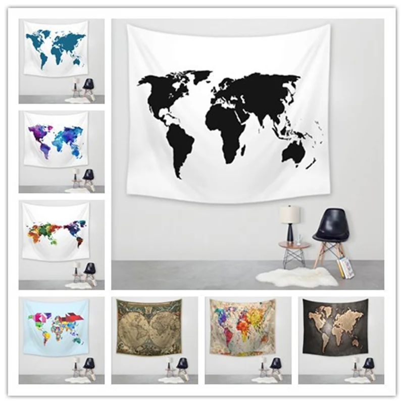 Animals Wallpaper Polyester Yoga Mat Hanging Tapestry Wall Sticker Home Decor