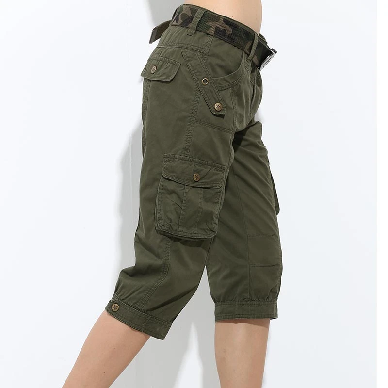 Moda Verano Verde Del Ejército General de la mujer Pantalones Cortos de Algodón Sueltos Pantalones Vaqueros Bolsillos Media Ejército Militar Cargo GK 956|fashion shorts|shorts fashionoveralls shorts - AliExpress