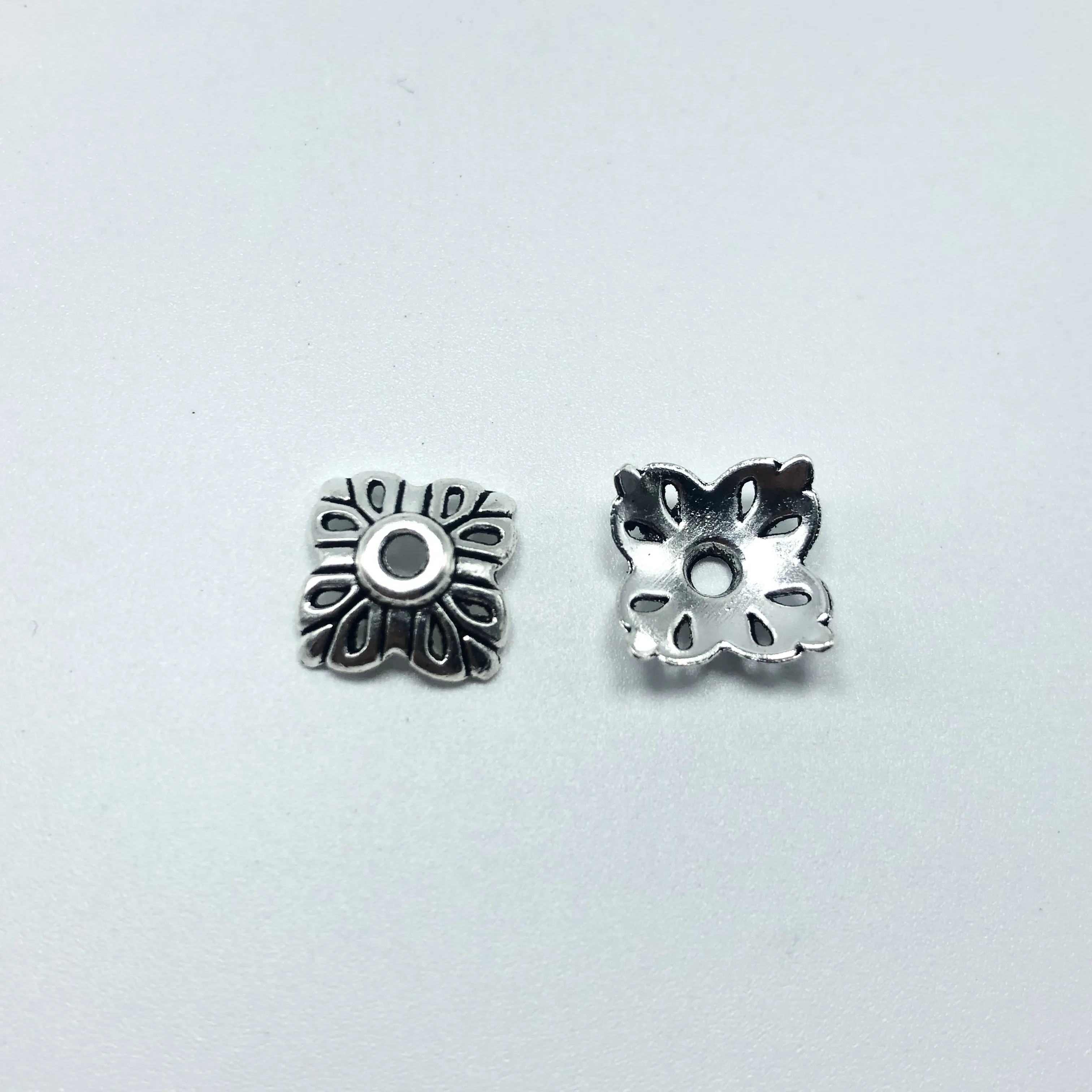 

50pcs 12x12mm Bead Caps For Jewelry Bead Caps End Receptacle Flower Torus Diy Spaced Apart Jewelry Accessories