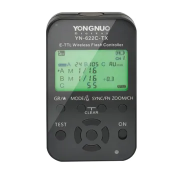 

Yongnuo YN-622C-TX YN622C-TX LCD Wireless e-TTL Flash Controller 1/8000s for Canon Cameras Yongnuo 560IV 560III 568 586