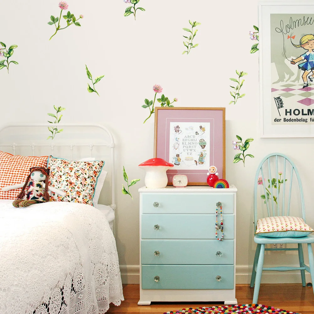 PA303 Wall Sticker Plant Fresh Decorative Sticker Hand bill Sticker Removable Wall StickerWall