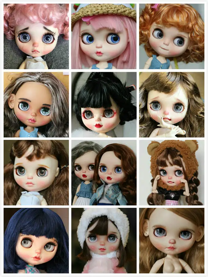 Excellent customization doll DIY Nude joint body blyth doll For Girls not include clothes The eye chips are random, the hair can choose 0