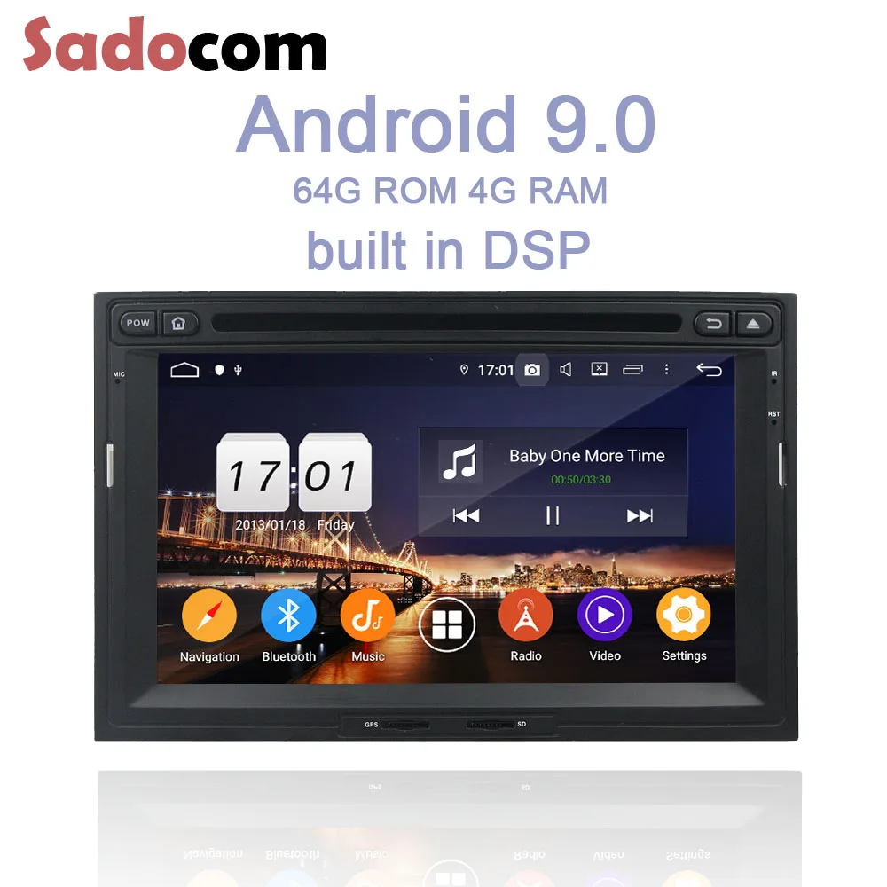 Perfect DSP IPS Android 9.0 4G + 64GB Car DVD Player GPS Map RDS autoradio For PEUGEOT PG 3008 5008 Partner CITROEN Berlingo 2010-2016 3