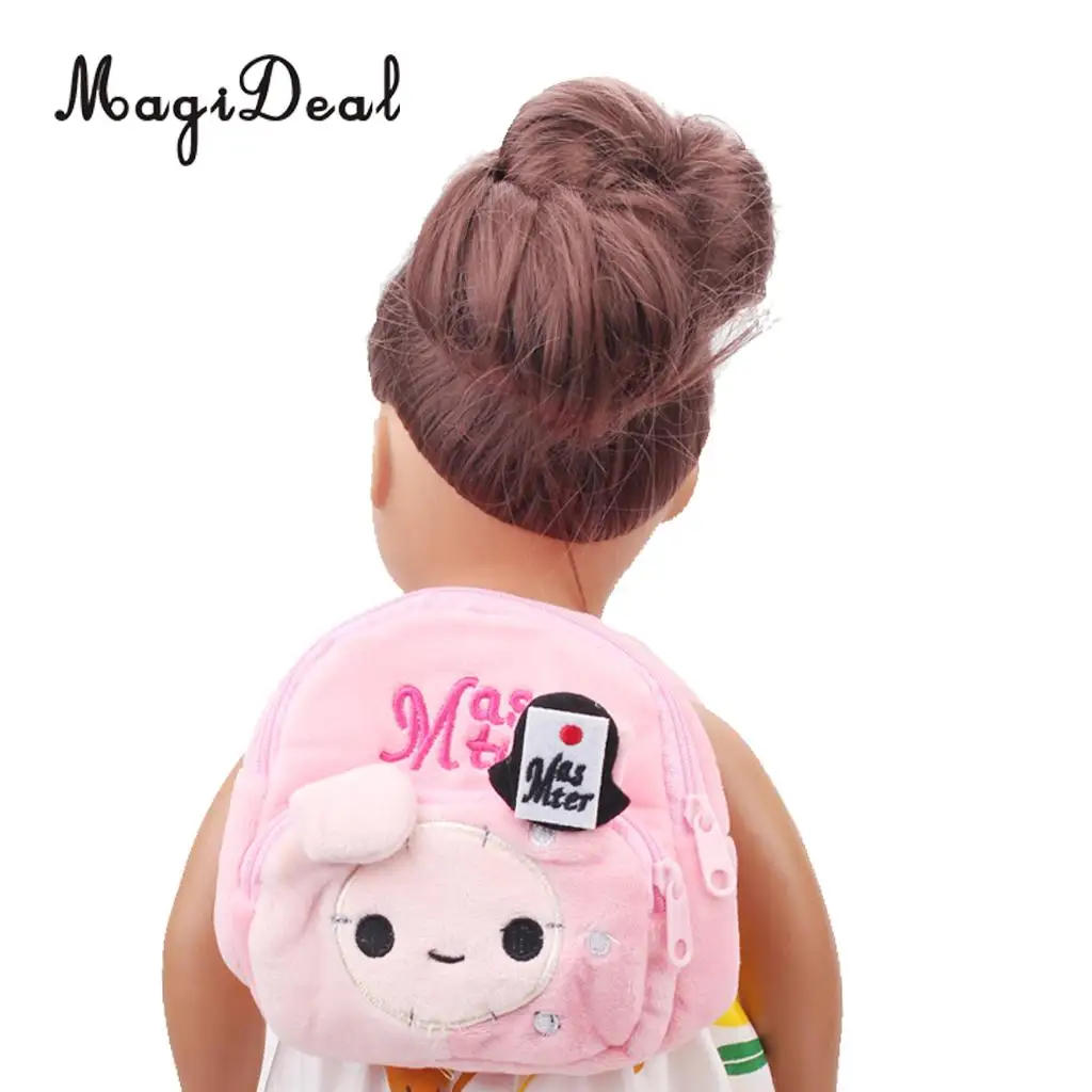 Cute Funny Cartoon Straps Backpack School Bag for 18 Inch   American Doll Accessory 15cm 5Kinds