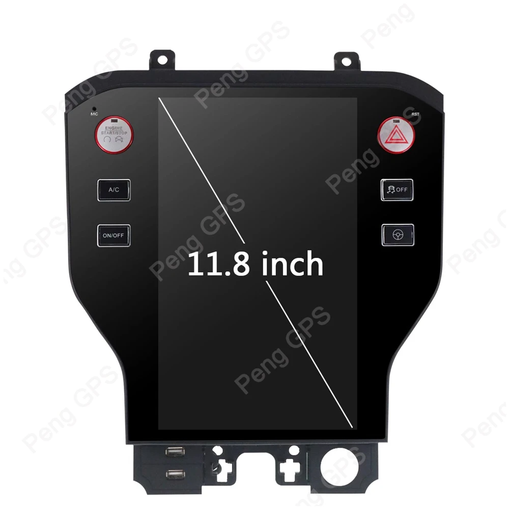 11.8" Car Radio Android 8.1 Car GPS Navigation DVD Player for Ford Mustang IPS Screen Autostereo Tesla Style Unit