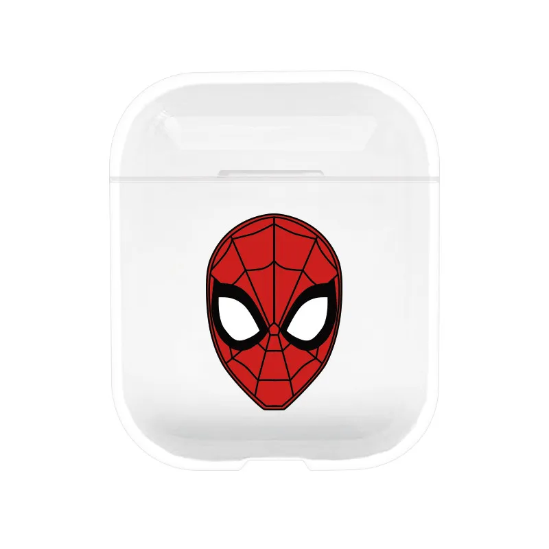 spiderman Сумки для AirPods 1, 2, чип Дейла, белка, поросенок, животное, мультфильм, ПК, прозрачный чехол для Apple Airpods2, беспроводные Bluetooth наушники - Цвет: spiderman