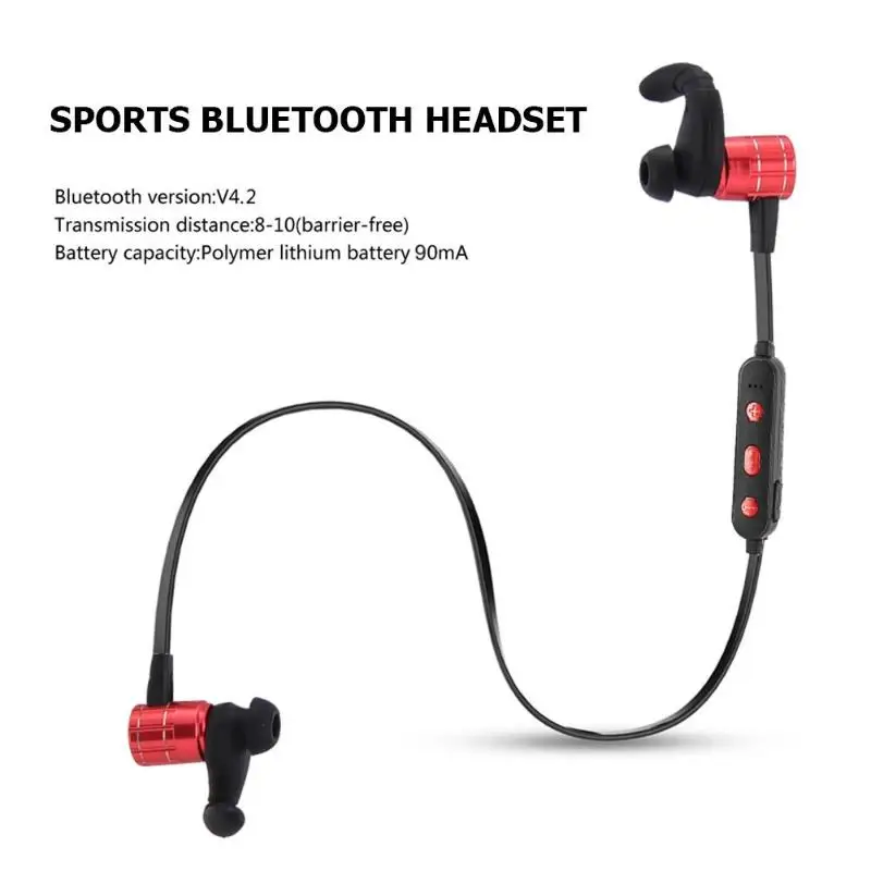 Беспроводные магнитные Bluetooth 4 2 наушники с шейным ремешком Спортивная HiFi
