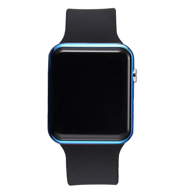 black blue Мужские часы женские роскошные брендовые Силиконовые кварцевые часы светодиодный цифровые часы розовые военные спортивные мужские часы Relogio Masculino для мальчиков - Цвет: black blue