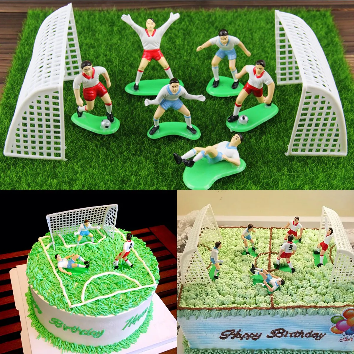 Buy 8Pcs/set Soccer Cake Topper Player