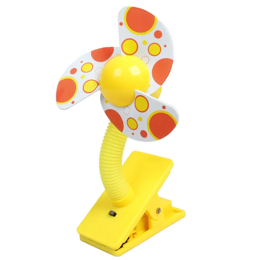 

High Quality 1.5V AA Battery Power Foam Blade Clip Style Mini Handy Fan Yellow