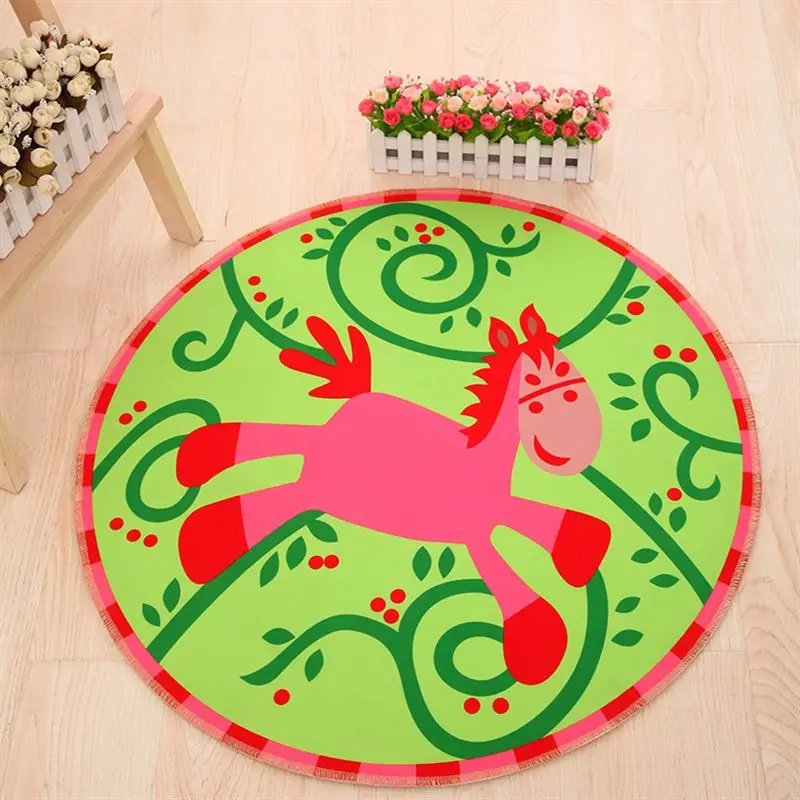 3D принт мультфильм круглый большой площади ковер ребенок Спальня играть в игры ковер ребенка livivg комнаты, Tapete детская комната компьютер стул коврики