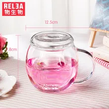 Китайское кун-фу стеклянный чайник Набор с Infuser фильтром высокой ручкой жаростойкого стекла чай кувшин прозрачный стакан для чая горшок с заваркой