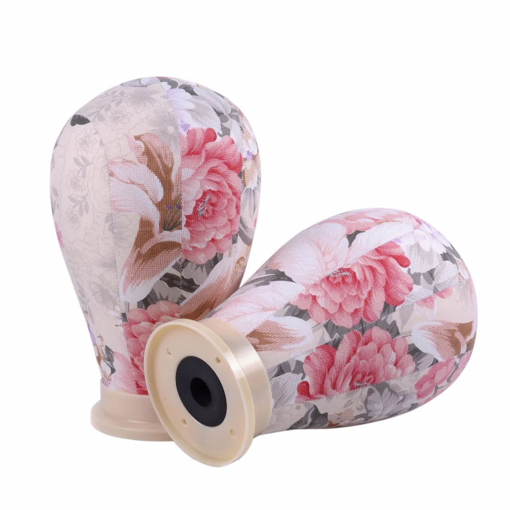 

WASIG Canvas Cork Block Manikin Mannequin Head Model For Hair ExtensionToupee Lace Wig Making Styling Cap Display Stand