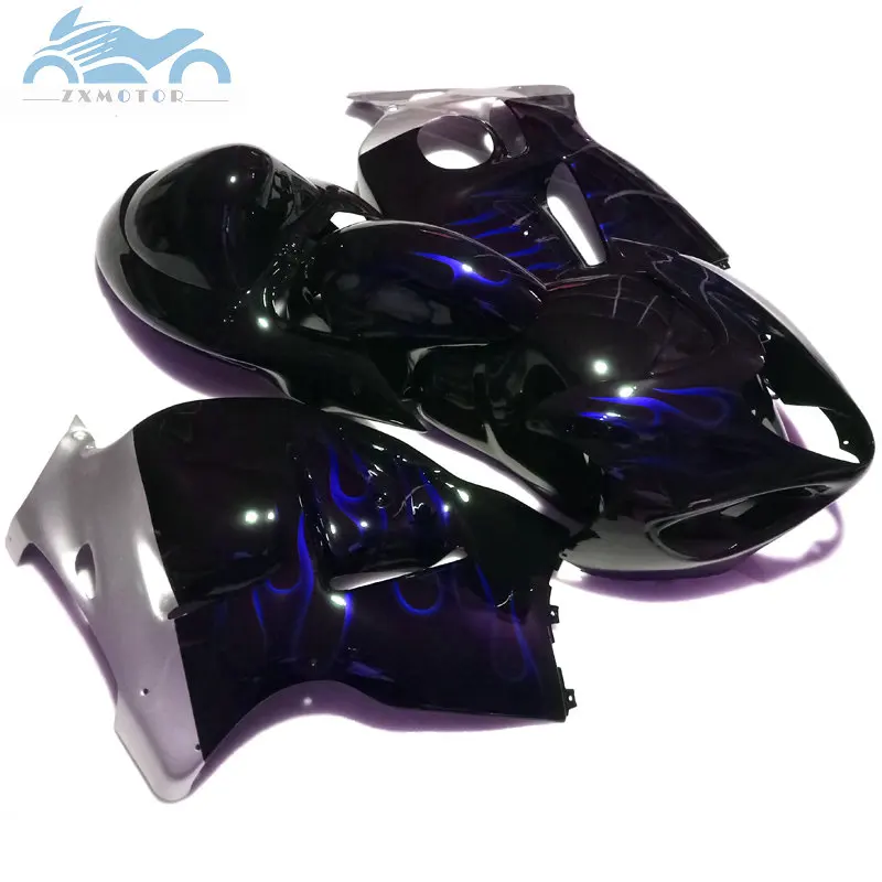 

ABS plastic Fairings kit for SUZUKI Hayabusa 1996-2007 GSX1300R fairings kit GSXR 1300 1999 2007 blue flames body parts