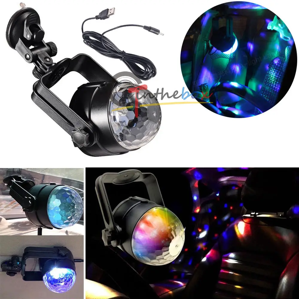 

1PC Auto Car Disco DJ Stage Lighting LED RGB Crystal Ball Lamp Bulb Light Party