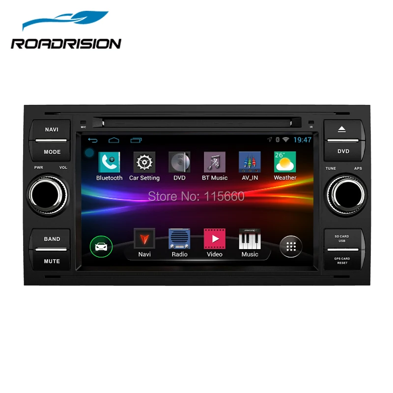 

RoadRision Android 8.1 Car DVD Player For FORD Focus Mondeo S C max Fiesta Galaxy Transit Silver/Black Auto Radio GPS Navigation