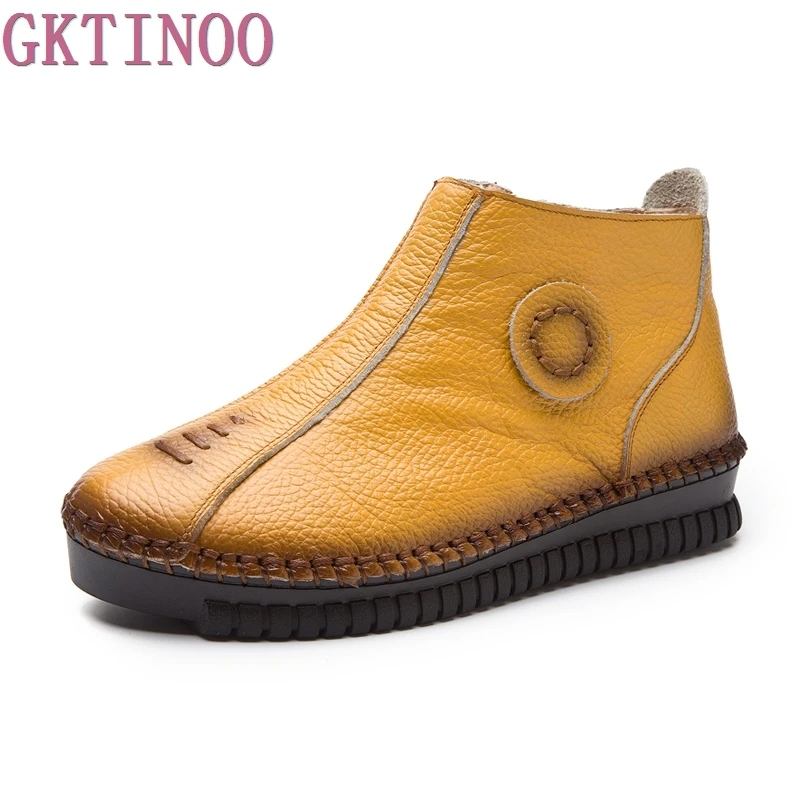 New Autumn Winter Genuine Leather Women's Shoes 3 Colors Zip Women Ankle Boots Handmade Flat Boots Woman Plus Size 35-43 New Autumn Winter Genuine Leather Women's Shoes 3 Colors Zip Women Ankle Boots Handmade Flat Boots Woman Plus Size 35-43