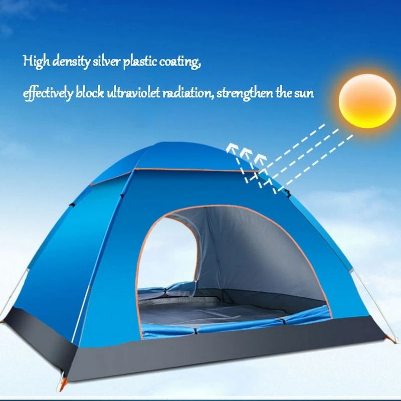 

3-4 Persons Outdoor Quick Automatic Opening Tent Fishing Tent Camping Hiking Beach Summer UV Protection Waterproof Tent