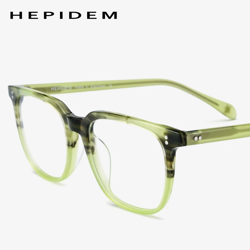 Acetate Eyeglasses Frame Men Square Prescription Glasses New Men's Male Myopia Optical Frames Clear Spectacles Eyewear 9114