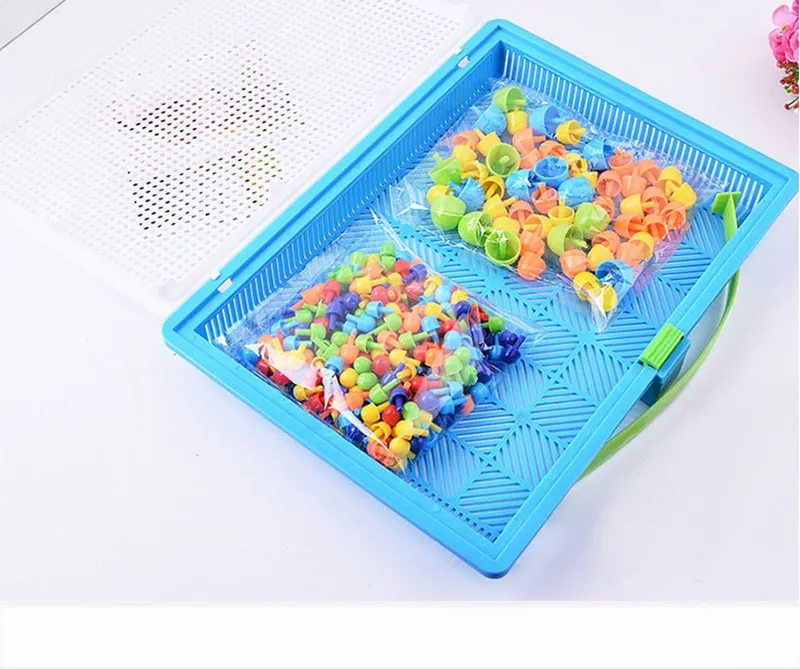 MOTOHOOD 290pcs Nail Bullet Intelligence Toys Girl Boy Assemblage Models & Building Toys For Children Kids Plastic Blocks  (8)