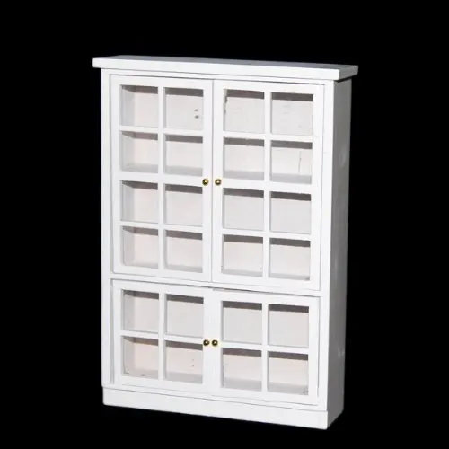 

1/12 Dollhouse Miniature Furniture Kitchen Dining Cabinet Display Shelf White