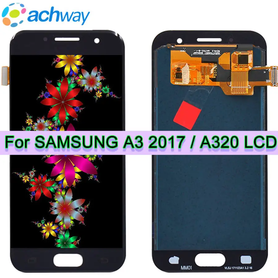 Дисплей A320f для SAMSUNG A3 2017 дисплей A320 ЖК-дисплей с сенсорным экраном и дигитайзером