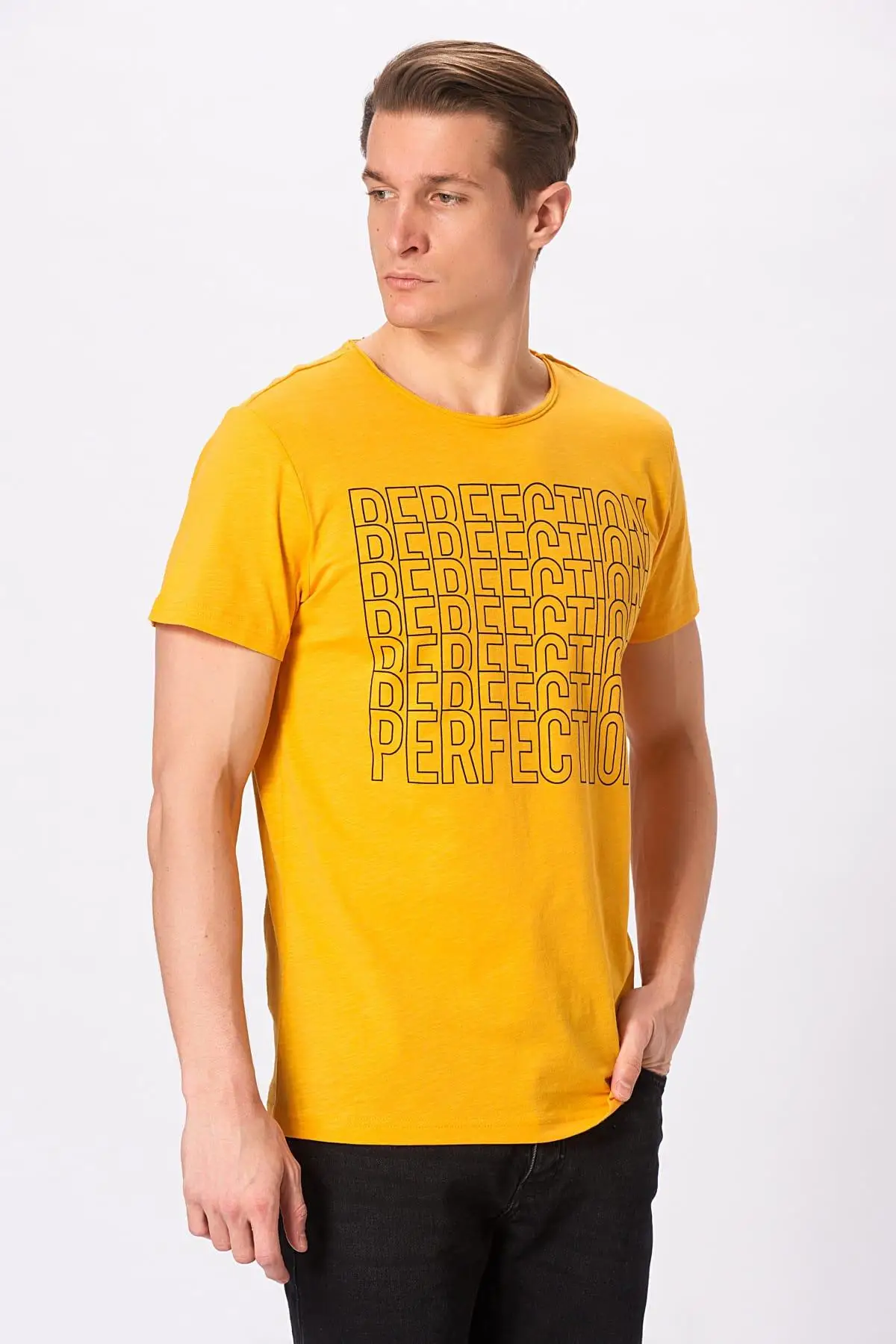 

Koton Male Yellow T-Shirt 8YAM14468OK