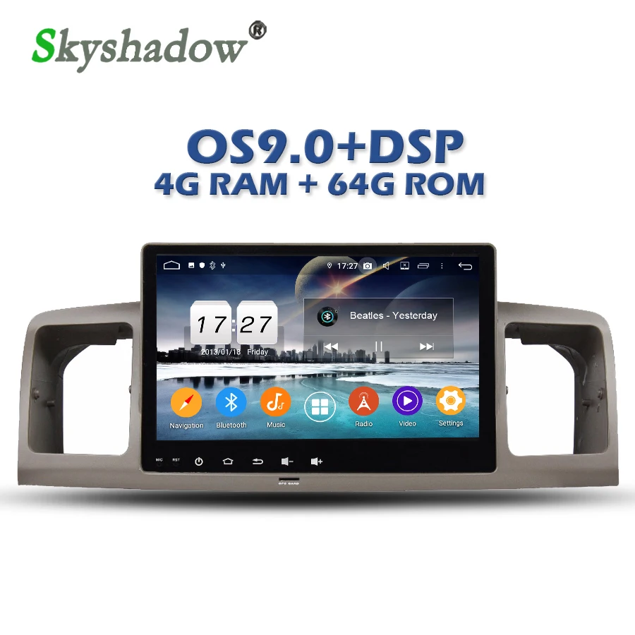 Perfect IPS DSP Android 9.0 4GB RAM 64GB ROM Car DVD Player Wifi 4G Bluetooth RDS RADIO GPS Map For Toyota Universal 2010 2011 2012-14 0 Perfect IPS DSP Android 9.0 4GB RAM 64GB ROM Car DVD Player Wifi 4G Bluetooth RDS RADIO GPS Map For Toyota Universal 2010 2011 2012-14 0