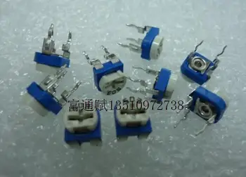 

Small adjustable resistance potentiometer blue and white 065-type fine-tuning 1k 5k 10K 20k 50k 100k switch