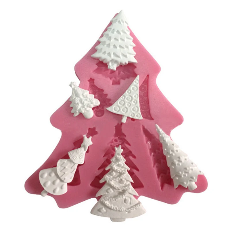 DIY Christmas Silicone Fondant Cake Mold Sugarcraft Decoration Chocolate Mould Tool