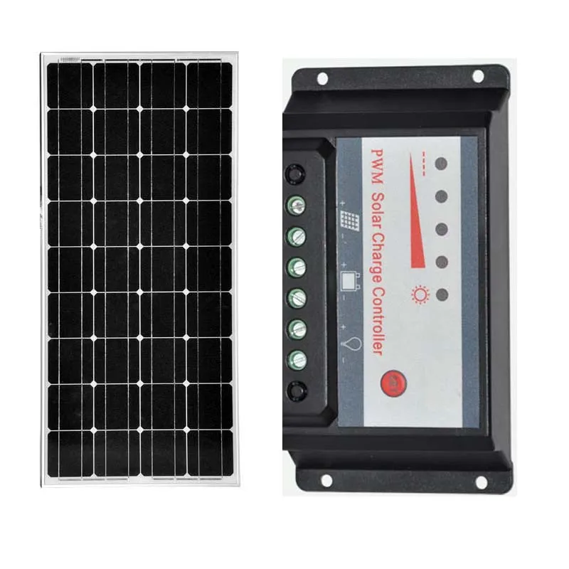 Солнечный комплект Pannello Solare 12 в 100 Вт Контроллер заряда на солнечной батарее В/24 В