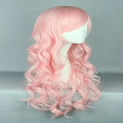 HAIRJOY синтетические волосы на молнии 70 см длинные волнистые Harajuku Лолита косплей парик 18 цветов - Цвет: pink