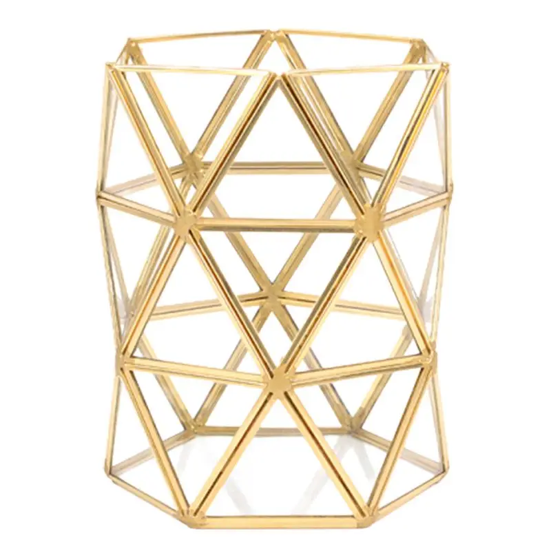 

Joint Triangle Pen Holder Makeup Brushes Vase Storage Box Home Office Desk Organizer Tool