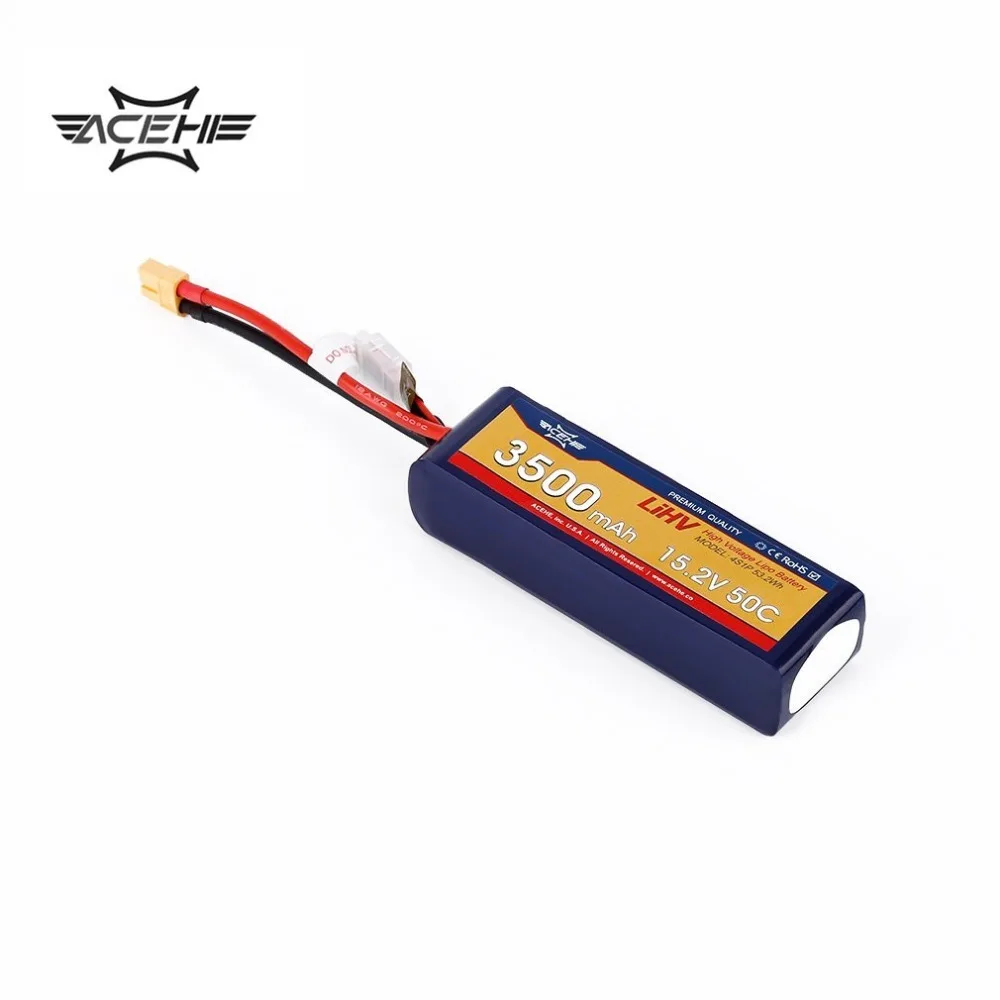 1 шт. ACEHE 15,2 V 3500 мА/ч, 50C 4S1P 53.2Wh с XT60 Plug высокое Напряжение Lipo Батарея